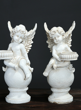 电视柜温馨浪漫欧式风天使装饰品