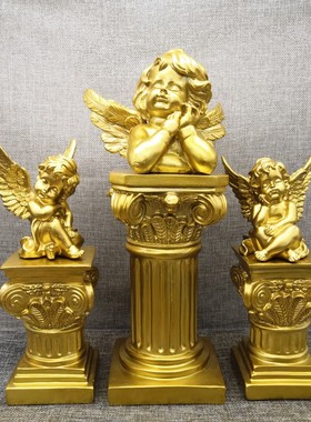 婚庆装饰柱子欧美风天使雕塑摆件