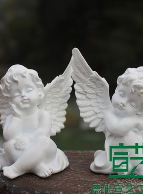 创意树脂罗马柱天使结婚花仙子
