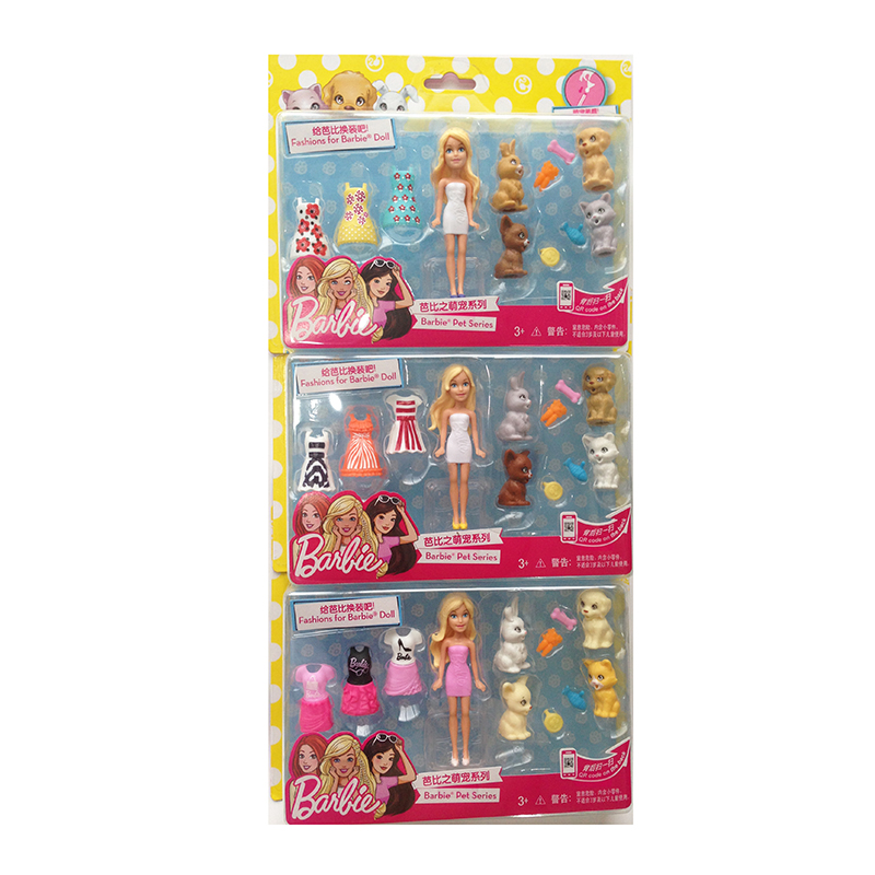 mini barbie doll set