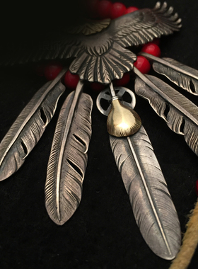 高桥吾郎羽毛霸气风网红同款吊坠