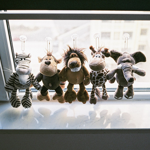 儿童节礼物毛绒玩具长颈鹿狮子老虎大象猴丑萌公仔布偶布娃娃玩偶 - 图1