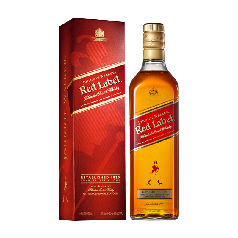 尊尼获加红牌Johnnie walker红方调配苏格兰威士忌进口洋酒700ml - 图3