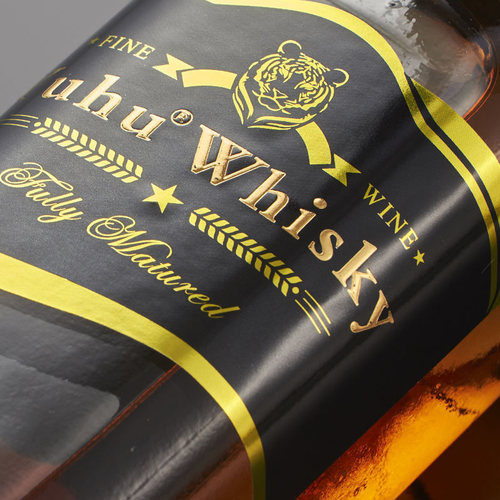 40度洋酒WHISKYYUHU御虎牌威士忌可乐桶调配充场酒方瓶700ml - 图1