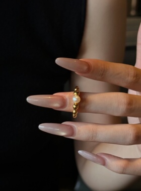 千夕足金999珍珠泡泡戒黄金戒指女款送女友七夕情人节生日礼物