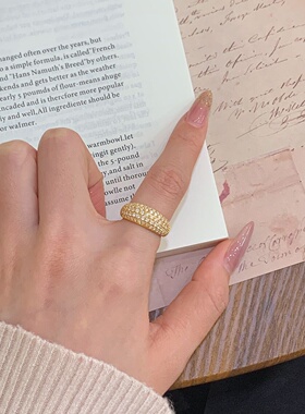 千夕足金9995D满天星钻戒黄金戒指女款送女友七夕情人节生日礼物