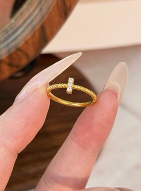 千夕 足金999十字扭纹戒黄金戒指女款求婚情人节生日礼物送女友