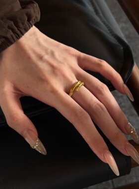 千夕 足金999金棱星戒黄金戒指女款求婚情人节生日礼物送女友