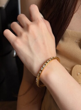 千夕 足金999星芒绮梦手镯黄金手镯女款情人节生日礼物送女友