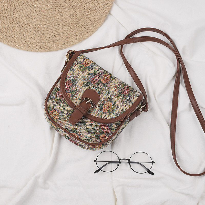 森系百搭文艺马鞍包民族风复古小包包夏季小清新帆布袋女单肩斜挎,淘宝优惠券,粉丝福利购,淘宝优惠卷