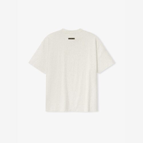 正品Fear of God Essentials 26SS 经典logo刺绣短袖T恤素色打底 - 图0