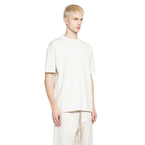 正品Fear of God Essentials 26SS 经典logo刺绣短袖T恤素色打底 - 图1