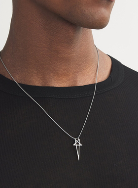 【正品现货】RICK OWENS RO 26FW 经典五芒星设计项链男女同款