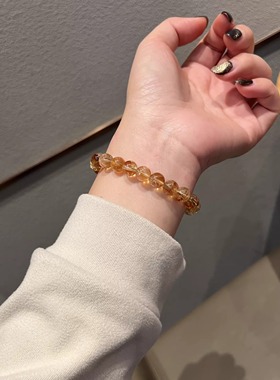 天然黄阿塞甜美可爱气质送人手链