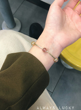 五福水晶手链招财守护爱情手串女