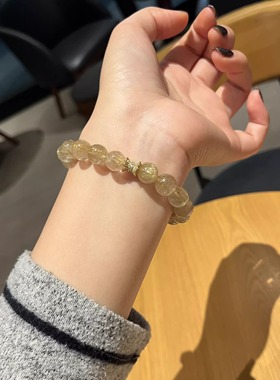 天然维纳斯金发招财原创设计手串