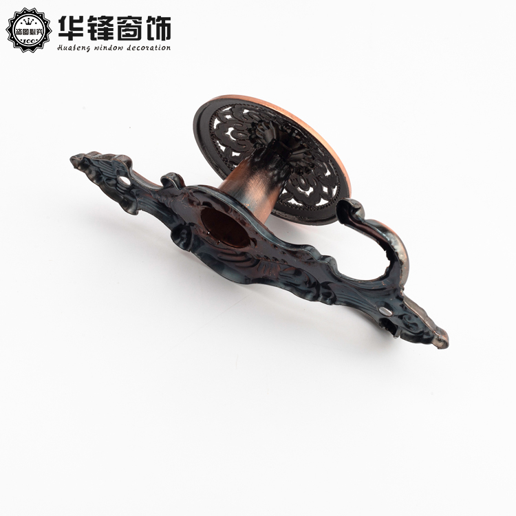 【1对价】优质锌合金云纹金属打孔挂钩 窗帘配件挂球绑带墙钩壁钩 - 图2