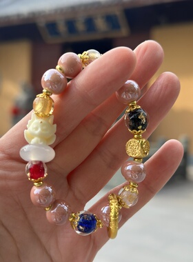 龙华寺2026九尾狐琉璃香灰手串，心想事成