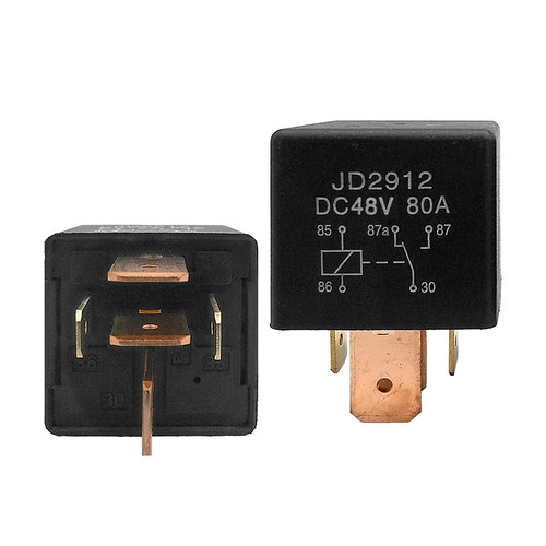 80A汽车继电器36V/48V/60v/72v车用4脚5脚常开常闭大灯空调继电器 - 图3