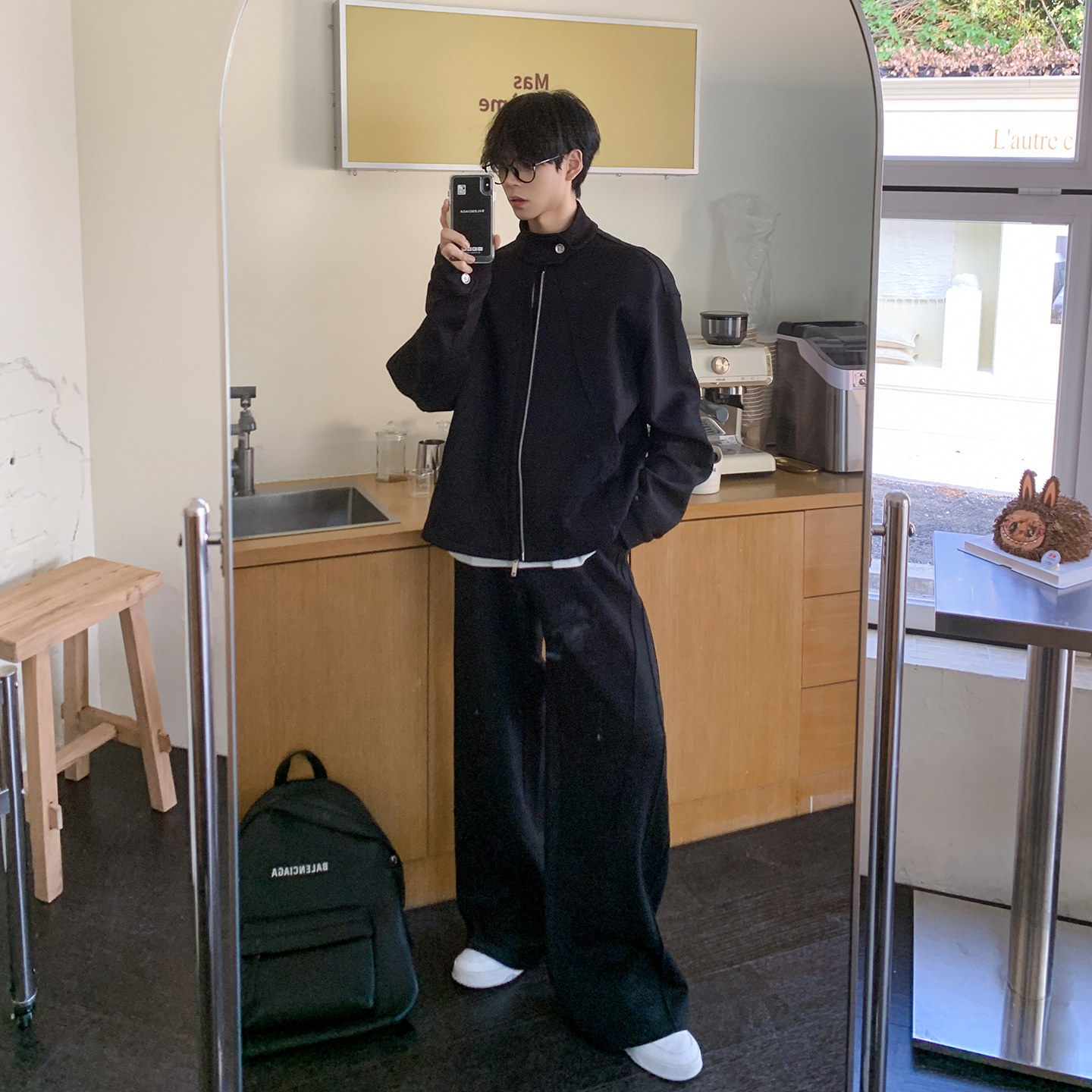 白口阳【〇压战服】空气棉懒人通勤套装男卫衣外套休闲卫裤两件套,淘宝优惠券,粉丝福利购,淘宝优惠卷