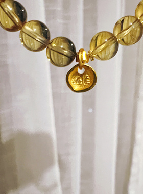 【秘境珠宝】净月·天然黄水晶扎基拉姆斗金碗招米米手串