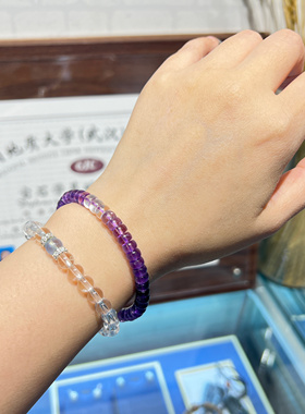 【秘境珠宝】天然水晶紫水晶直切素圈