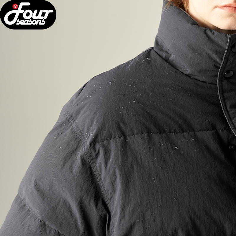 四季Epide prefab防泼羽绒服夹克双面穿极简老钱风廓形羊毛厚保暖 - 图3