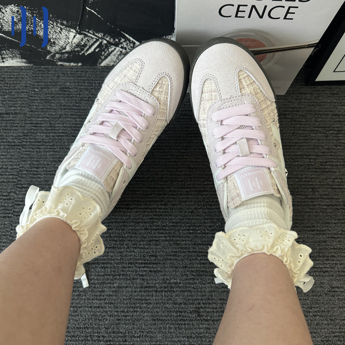 顽刻ollieskate香芋紫小香风配色生胶底W系列男女国潮德训滑板鞋,淘宝优惠券,粉丝福利购,淘宝优惠卷