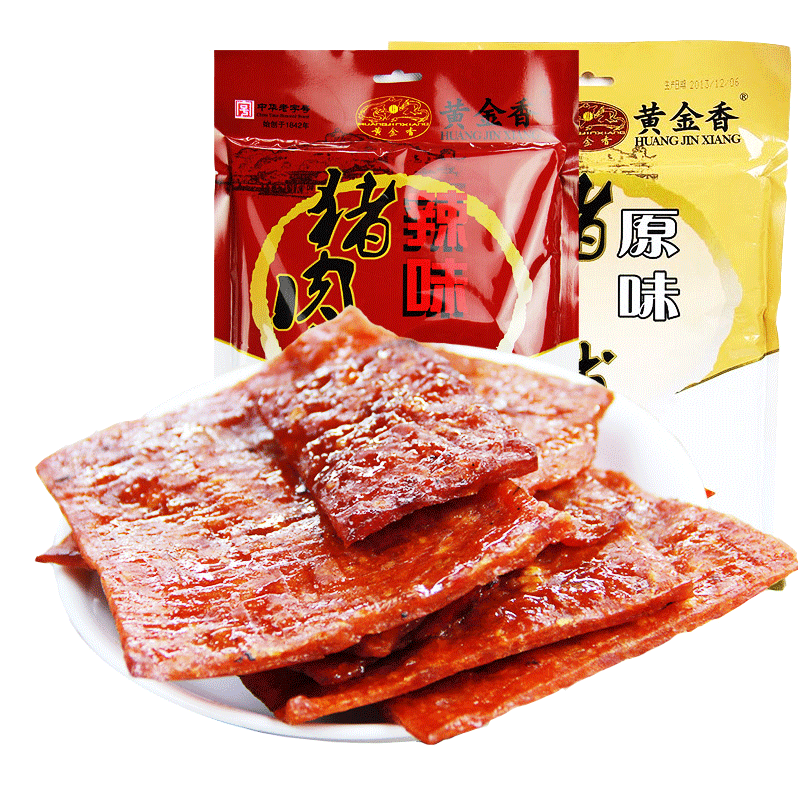 黄金香厦门原味170g*2袋休闲猪肉脯 黄金香猪肉类