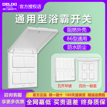 Dresy lamp warm bath overpower switch 16A Four open five open with four-in-one bathroom heating wind heating control panel