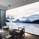 Landscape painting background wall stickers living room landscape painting wall stickers