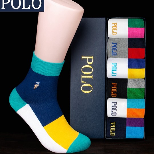 Polo-Winter-Männersocken in der Mitte der Wade, Sportsocken aus Baumwolle