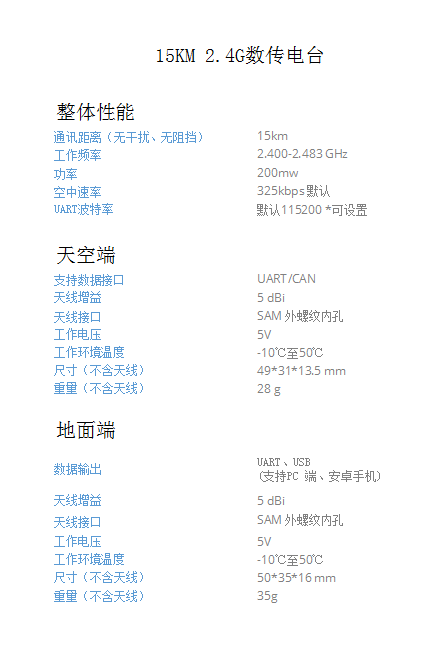 2.4G Radio数传电台模块通用pixhawk3DR PIX APM2.8飞控PX4远距离 - 图3