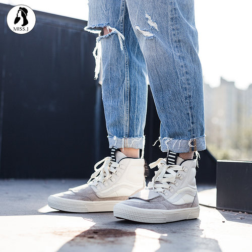 VANS正品Static CC MTE米白高帮机能户外男女鞋登山鞋VN0A4P3LTWT - 图0