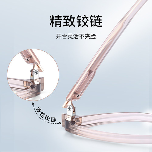 防蓝光辐射抗疲劳近视眼镜女款平光无度数变色素颜透明护眼睛框男 - 图2