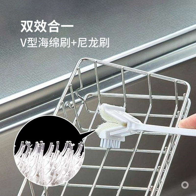 日本进口厨房刷三合一烤盘烤网缝隙刷多功能家用沥水篮清洁刷子,淘宝优惠券,粉丝福利购,淘宝优惠卷