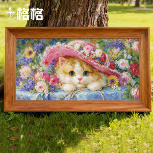 十格格十字绣法国DMC绣线套件26-2月 原创设计 春日花房猫咪小主