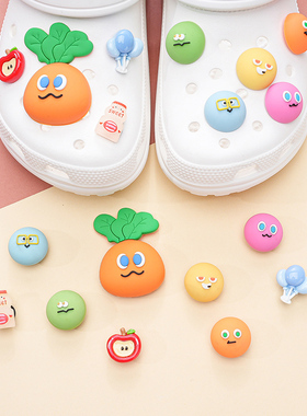 五月天立体五球鞋花适配crocs