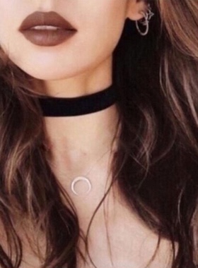 欧美风天鹅绒颈链项圈女