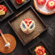 Yili retro Chinese solid wood tea tray