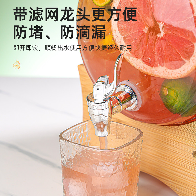 泡酒玻璃瓶带龙头啤酒桶水果茶饮料冰箱冷水壶果汁网红可乐桶容器,淘宝优惠券,粉丝福利购,淘宝优惠卷