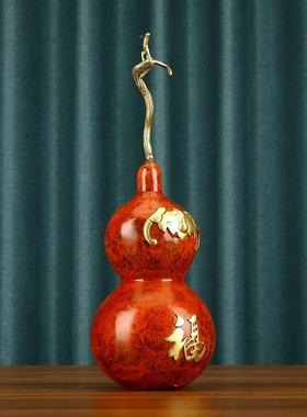 彩福彩铜双福铜双福葫芦禄葫芦摆件迁家居玄客关厅办公室乔贺寿开