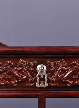 红酸枝梅花博古架*多宝格*玉石*茶壶*紫砂壶底座 红木陈列展示架