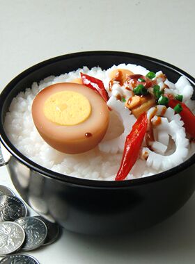 仿真鸡蛋面条食品模型 存钱罐/面条碗/盖浇饭 排骨面条碗装道具