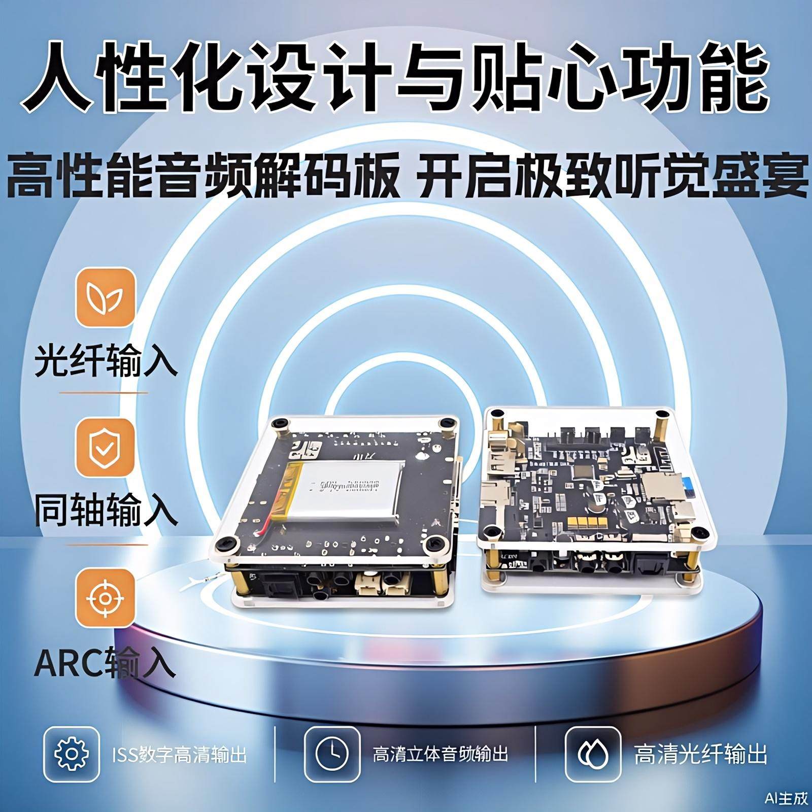 蓝牙6.0音频接收器 ARC光纤同轴适用音箱功放电视高质量专业音频,淘宝优惠券,粉丝福利购,淘宝优惠卷