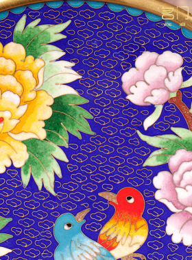 景泰蓝花瓶10寸花鸟盘多色可选