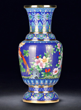 景泰蓝花瓶民间掐丝珐琅工艺品