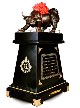 华尔街银行开业乔迁校庆青铜牛