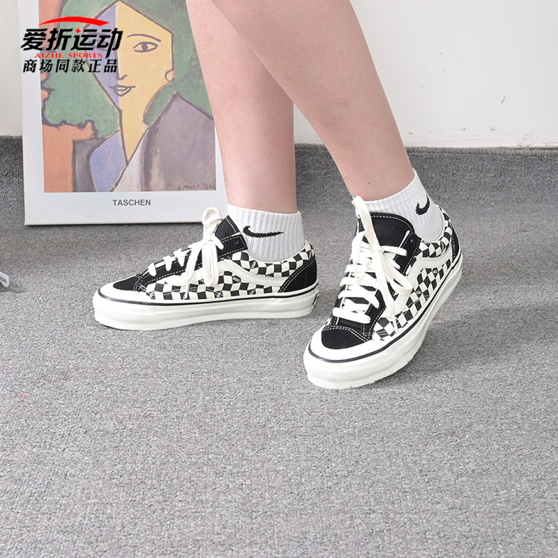 VANS 范斯Old Skool Reissue 136黑白棋盘格休闲板鞋VN000MT6BPQ - 图1