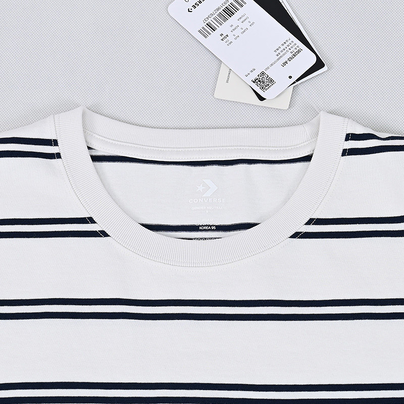 匡威Converse新款运动休闲条纹短袖男女情侣T恤上衣10028762-A01,淘宝优惠券,粉丝福利购,淘宝优惠卷